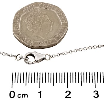 9ct White Gold Pearl Trace Chain